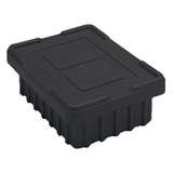 Conductive Snap-On Tote Box Cover for TB92050CAS Tote Boxes, Black, 15 x 15" redirect to product page